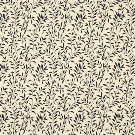 Designer Fabrics 54 in. Wide Navy Blue And Beige Floral Matelasse Reversible Upholstery Fabric F412